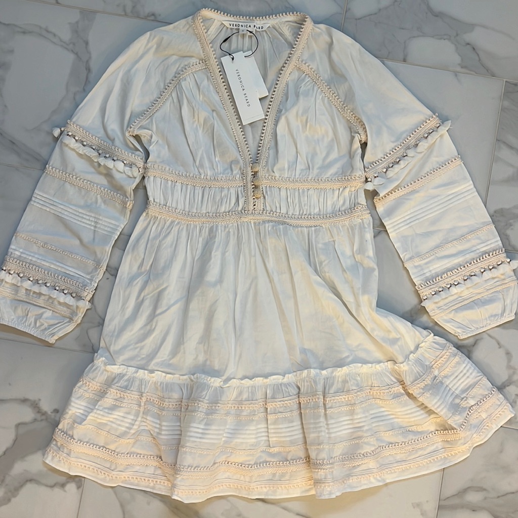 Nwt Veronica Beard Payton Dress Cover-Up Off-White Size Small